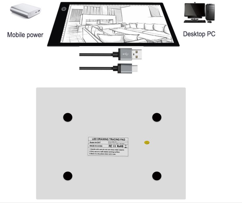 A0 A1 A2 A3 A4 LED Writing Drawing Tablet Tracing Pad OEM/ODM